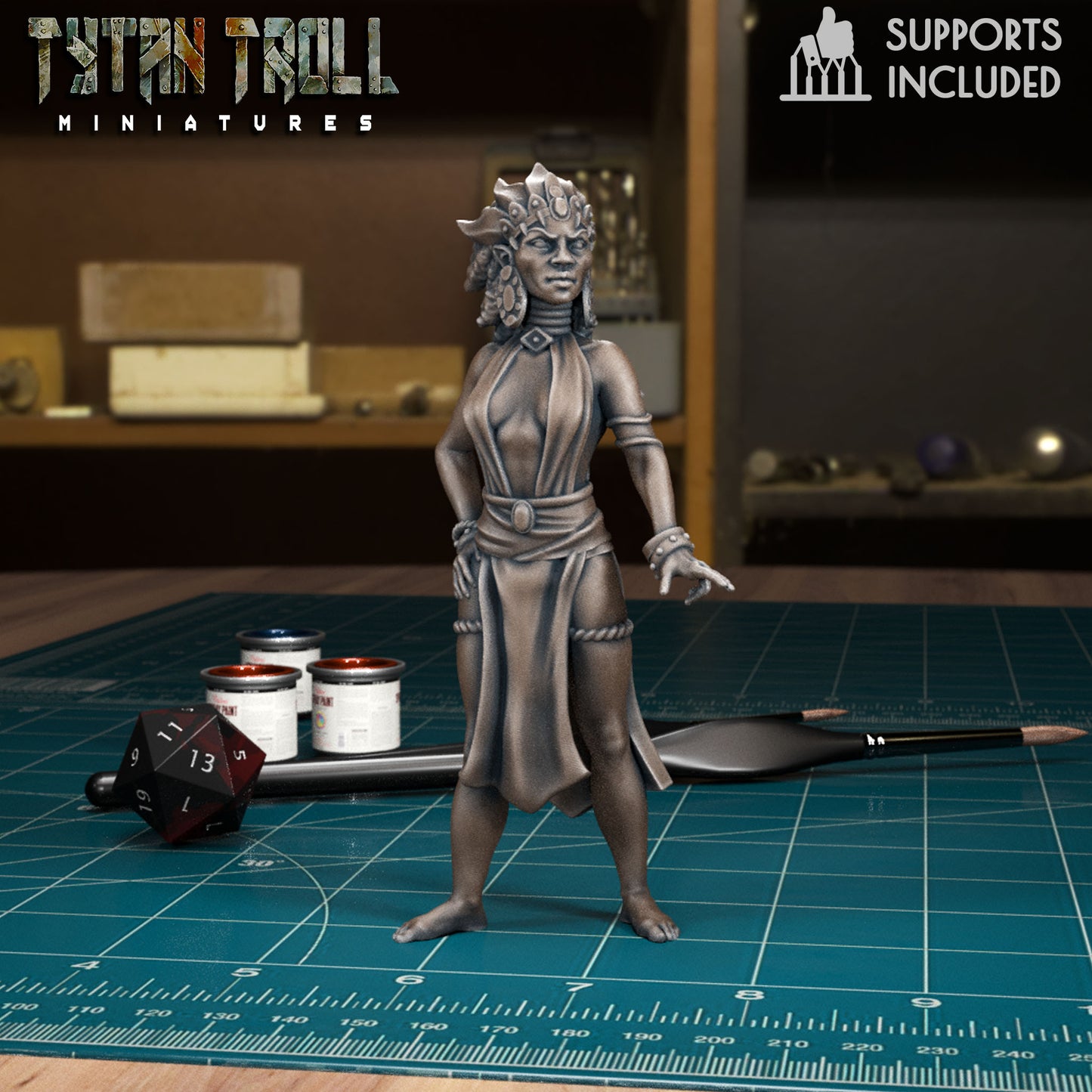 CoS Ludmilla Villsevic | D&D TTRPG Mini | TytanTroll Miniatures
