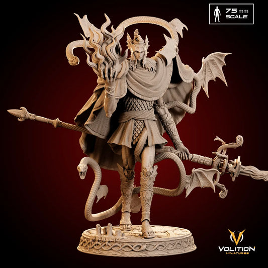 Mezrak, the Flamepiercer Serpent | Gaming Miniature or Display Garage Kit | Volition Miniatures