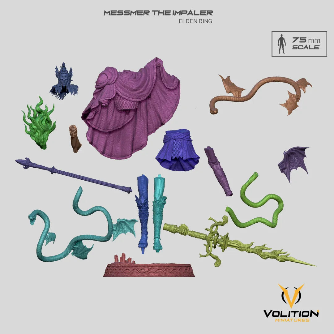 Mezrak, the Flamepiercer Serpent | Gaming Miniature or Display Garage Kit | Volition Miniatures