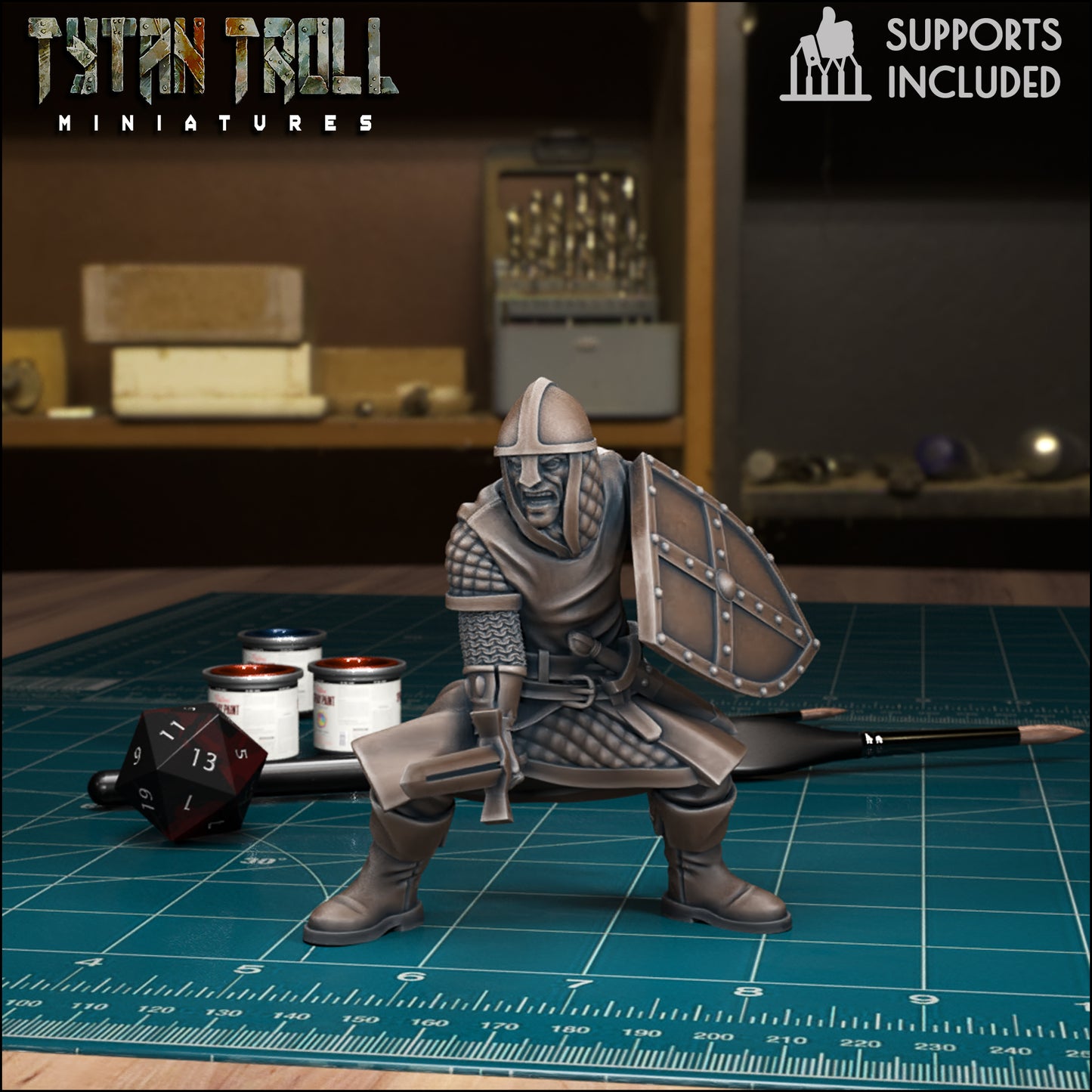 CoS Man at Arms | D&D TTRPG Mini | TytanTroll Miniatures