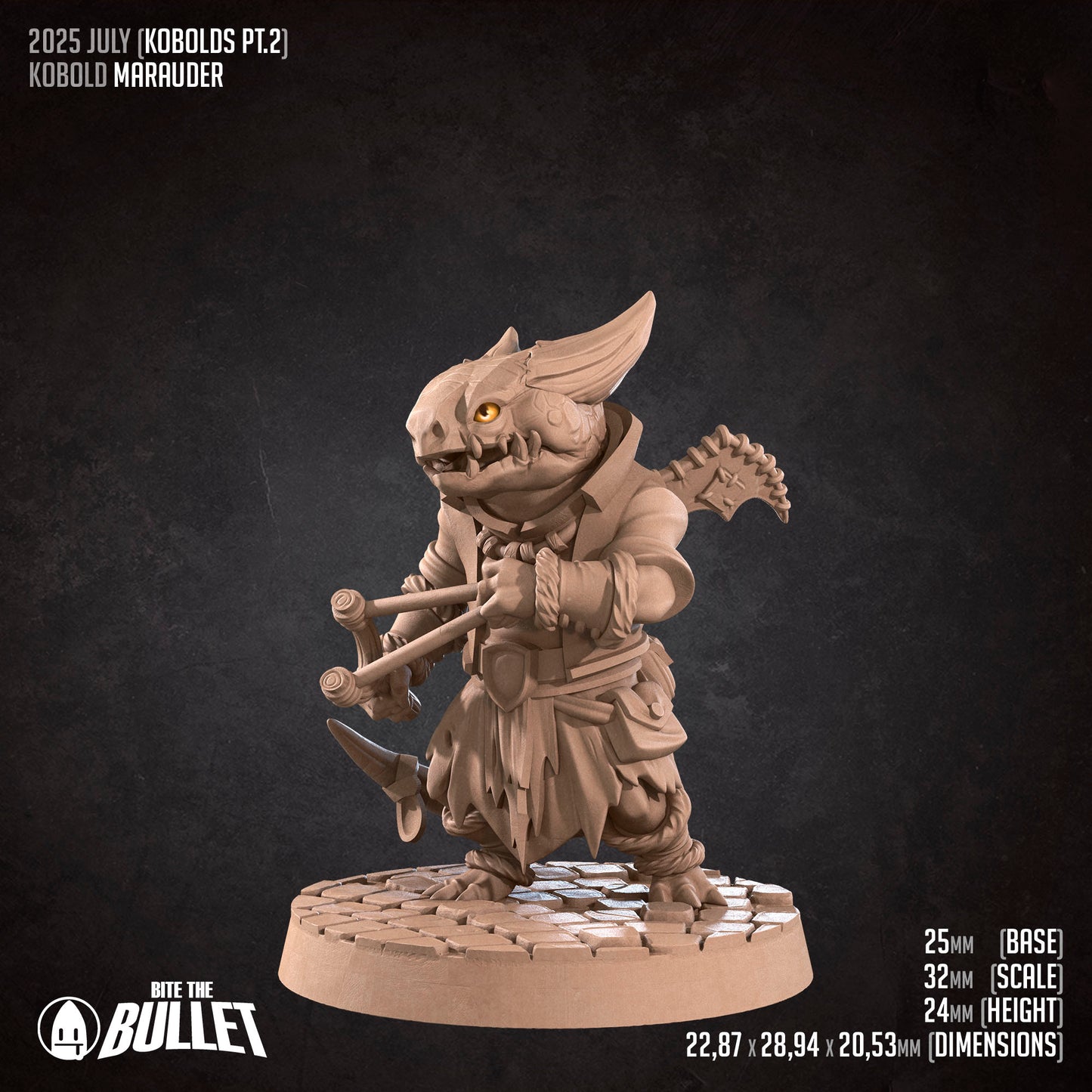 Kobold Marauder | D&D TTRPG Miniature | Bite the Bullet