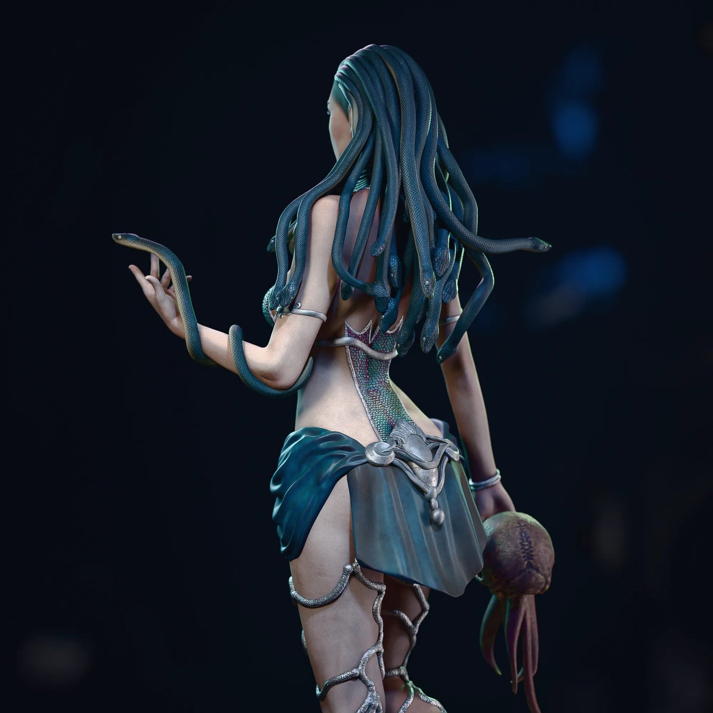 1:12 Medusa, Snake-Haired Beauty | 3D Printed Resin Garage Kit Figure | CA 3D Studios