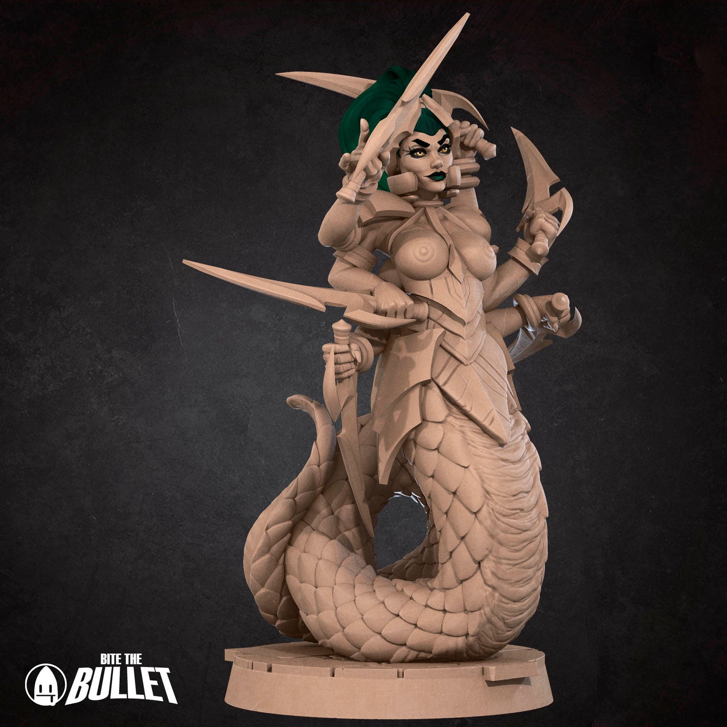 Exotic Meredith | Pinup SFW NSFW Versions | Tabletop Gaming Scale Resin Miniature | Bite the Bullet