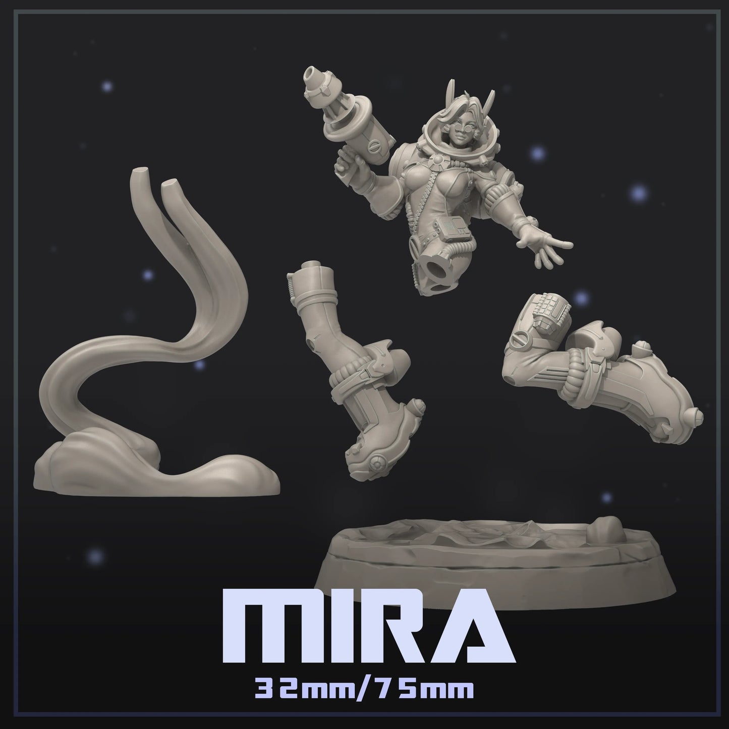 Mira | Tabletop or Display Scale | D&D TTRPG Fantasy Miniature | Dungeons and Maidens