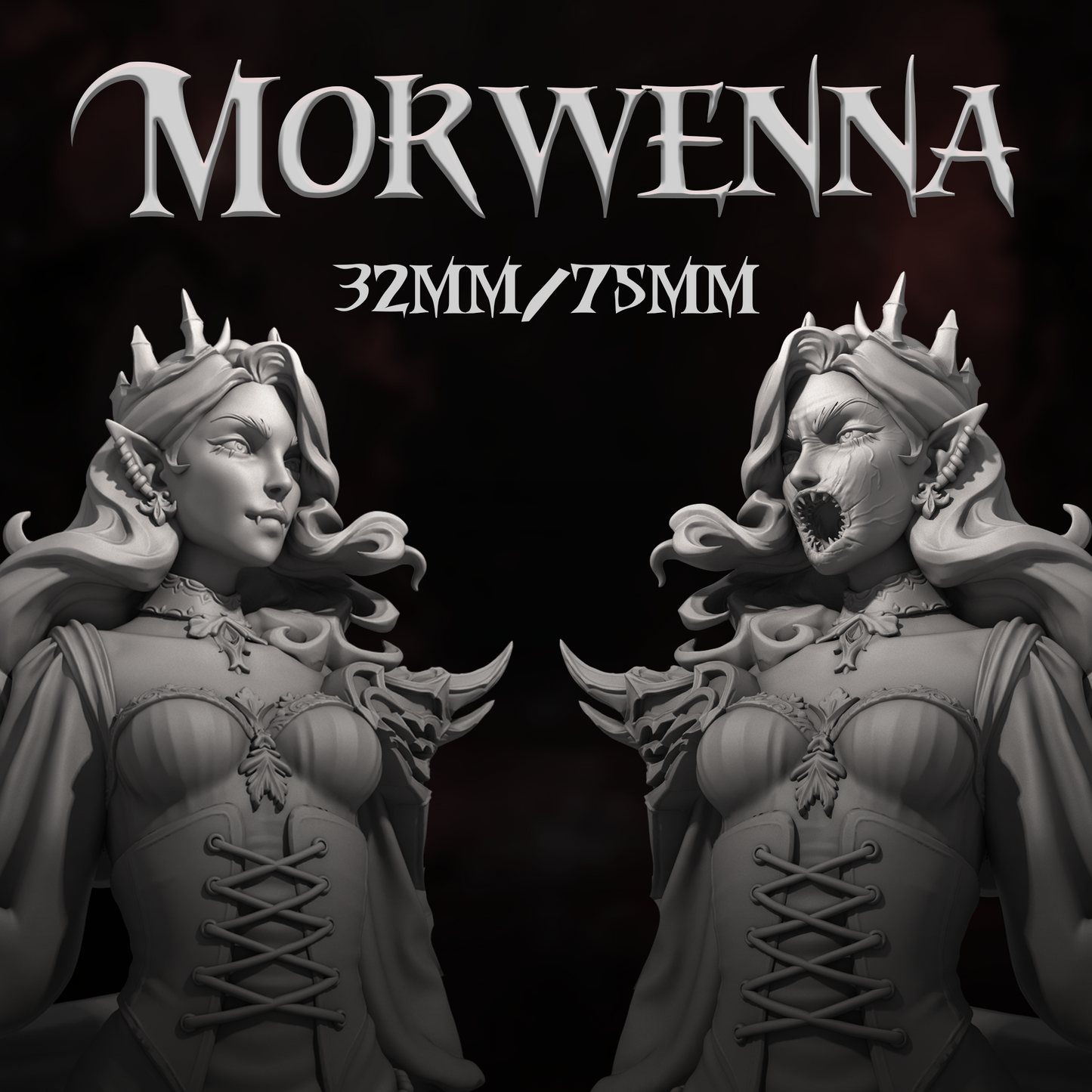 Morwenna | Tabletop or Display Scale | D&D TTRPG Fantasy Miniature | Dungeons and Maidens