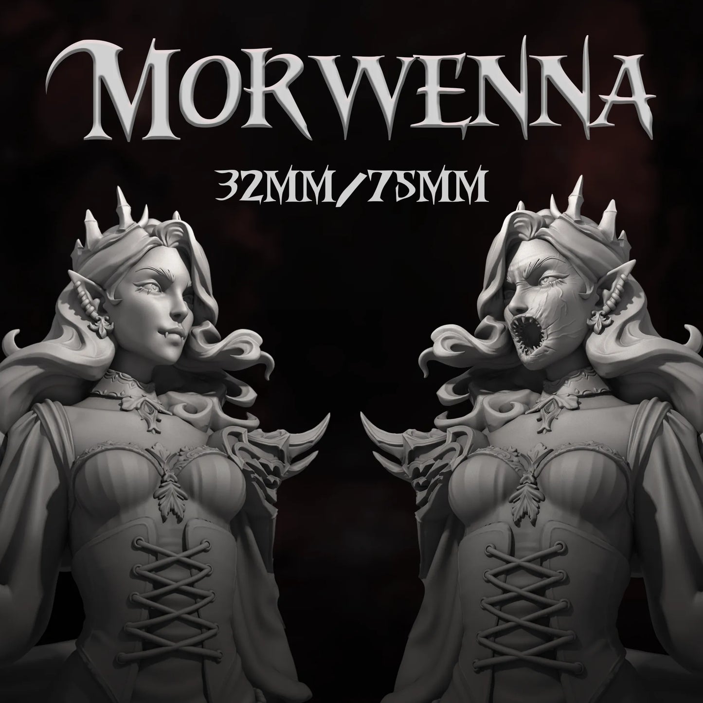 Morwenna | Tabletop or Display Scale | D&D TTRPG Fantasy Miniature | Dungeons and Maidens