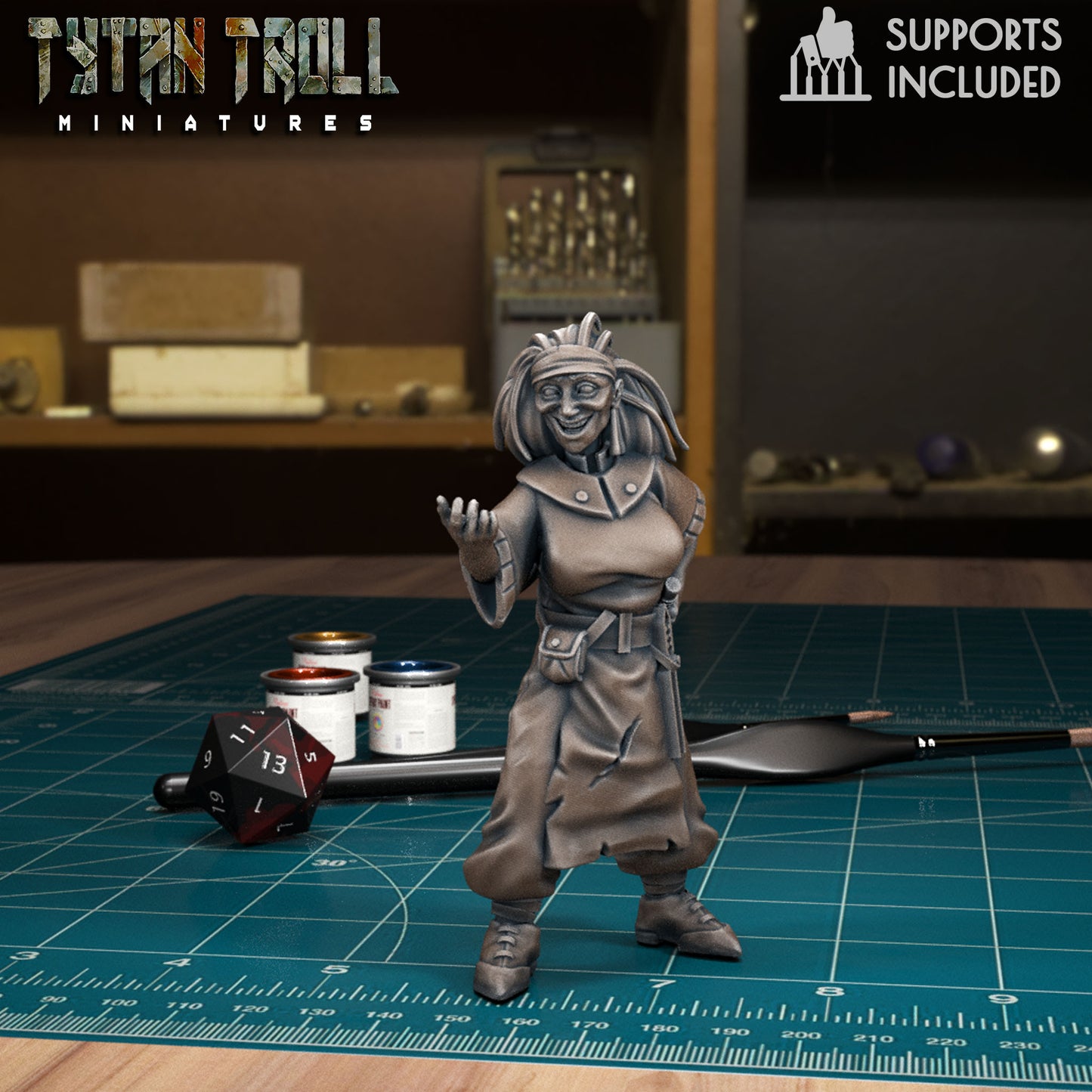 CoS Offalia Wormwiggle | D&D TTRPG Mini | TytanTroll Miniatures