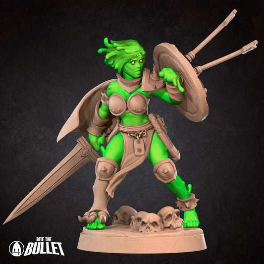 Bullet Heroes, Plasmoid Barbarian | D&D Pathfinder TTRPG Miniature | Bite the Bullet