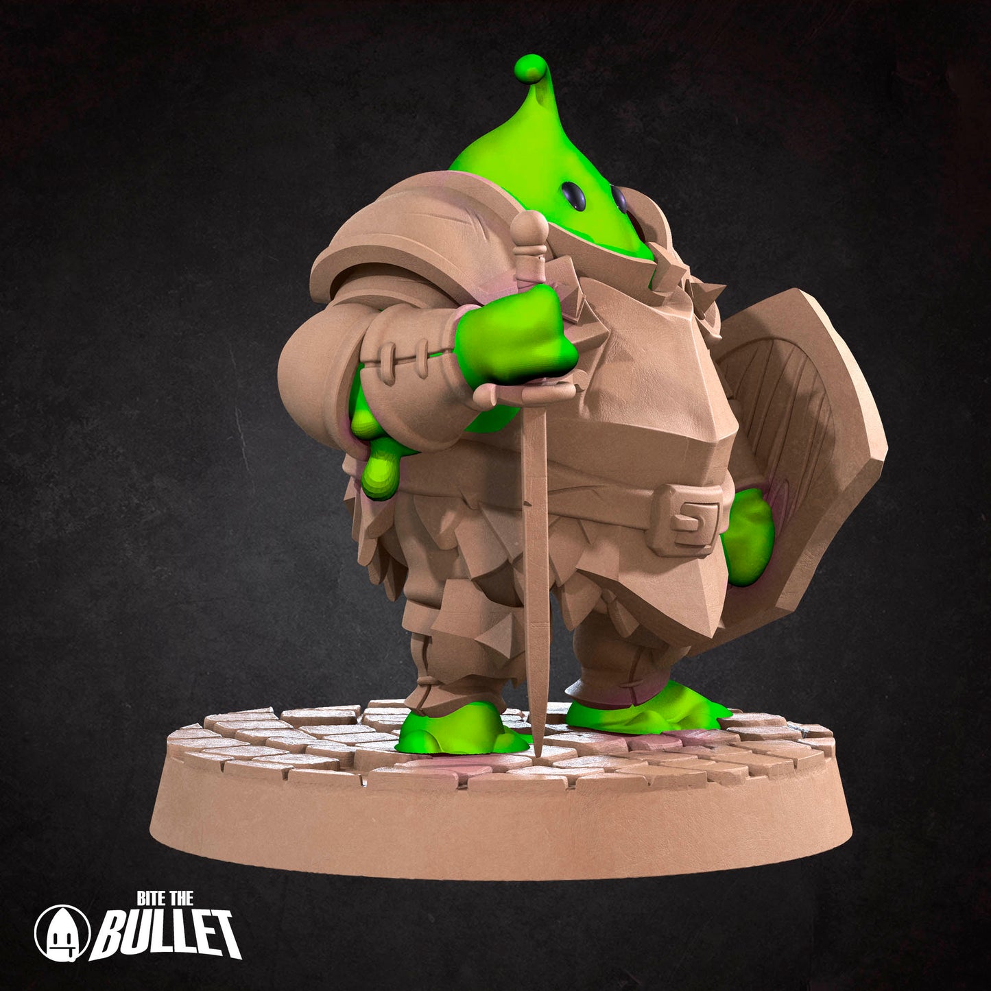 Bullet Heroes, Plasmoid Warrior | D&D Pathfinder TTRPG Miniature | Bite the Bullet