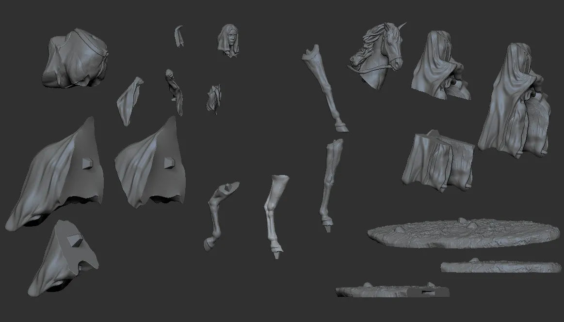 1:12 Elven Rider | 3D Printed Resin Garage Kit Figure | CA 3D Studios