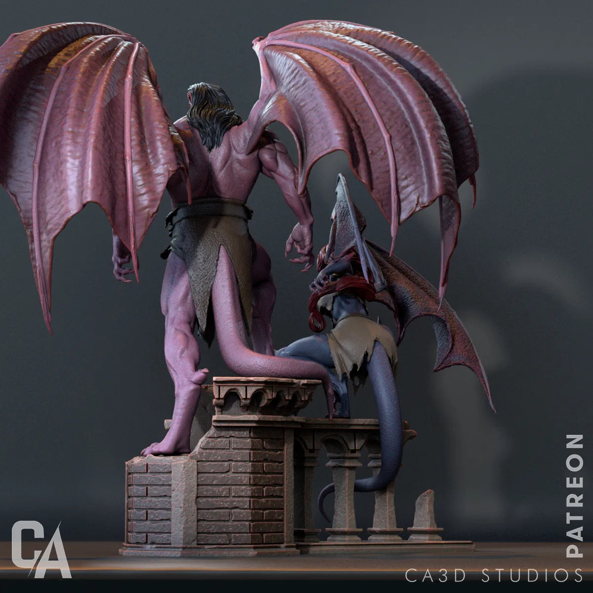 1:12 Living Stone Guardians | 3D Printed Resin Garage Kit Figure | CA 3D Studios