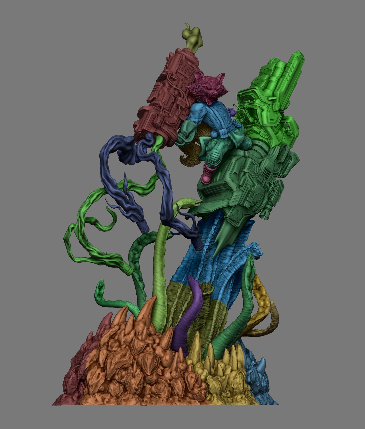 1:12 Trigger-Happy Galactic Mercenary | 3D Printed Resin Garage Kit Figure | CA 3D Studios