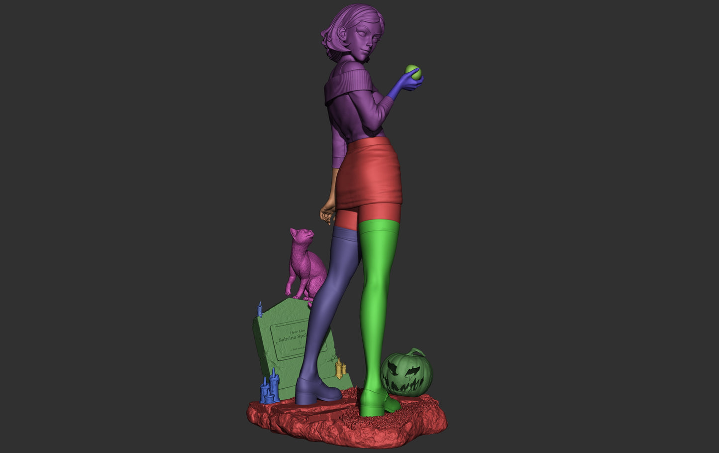 1:12 Modern Teenage Witch | 3D Printed Resin Garage Kit Figure | CA 3D Studios