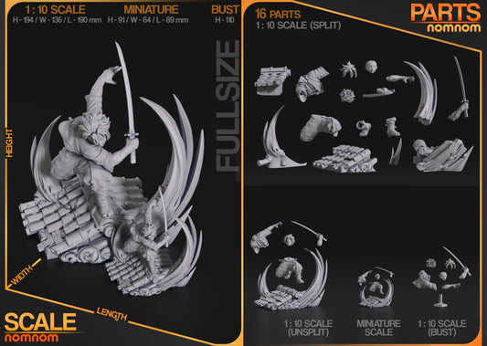 1:10 Howling Wind | Resin Garage Kit Figure Fan Art | Nomnom Figures