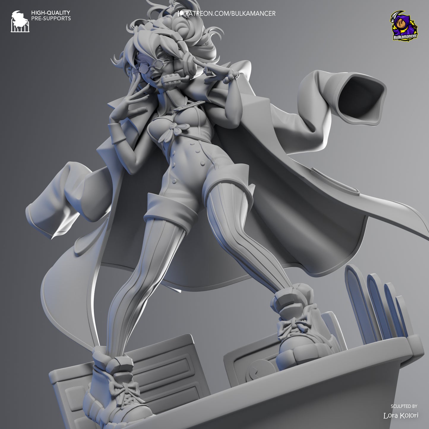 Scamellia | Resin Garage Kit Figure Game Fan Art | Bulkamancer Sculpts