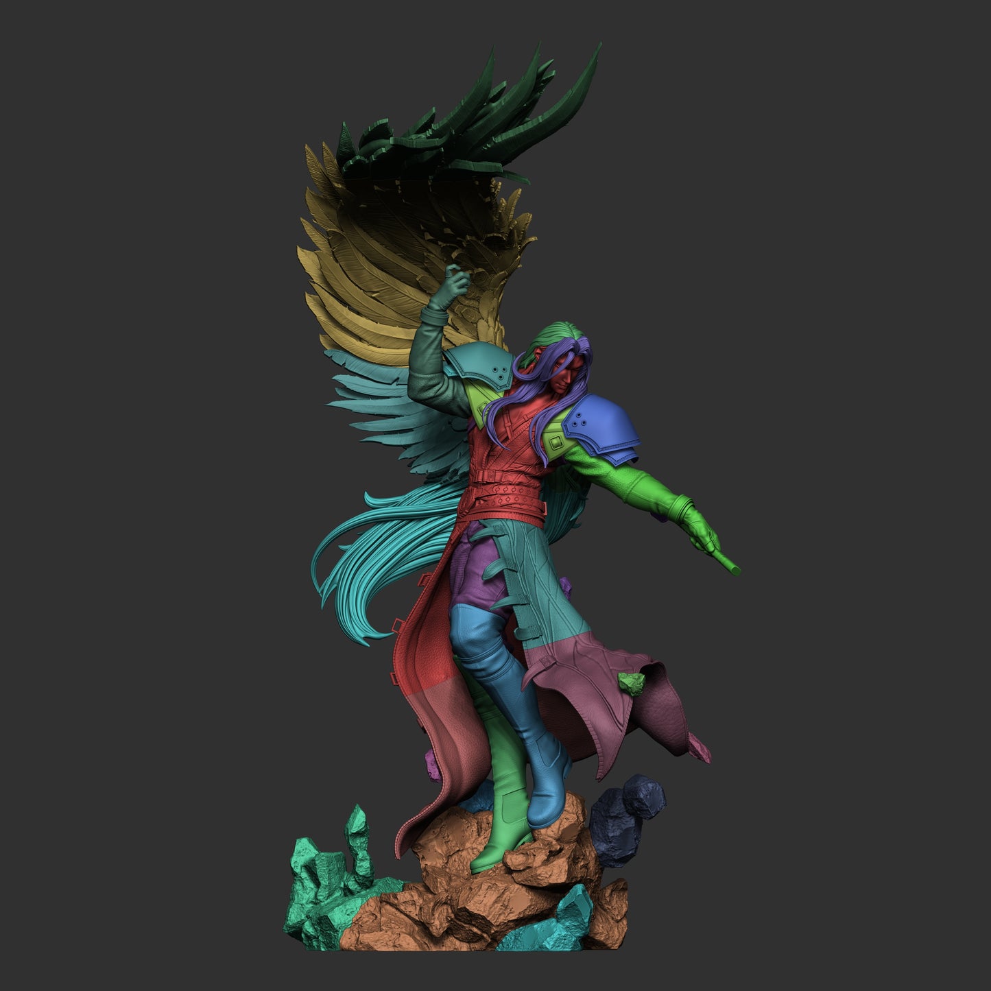 1:12 Fallen Winged Warrior | 3D Printed Resin Garage Kit Figure | CA 3D Studios