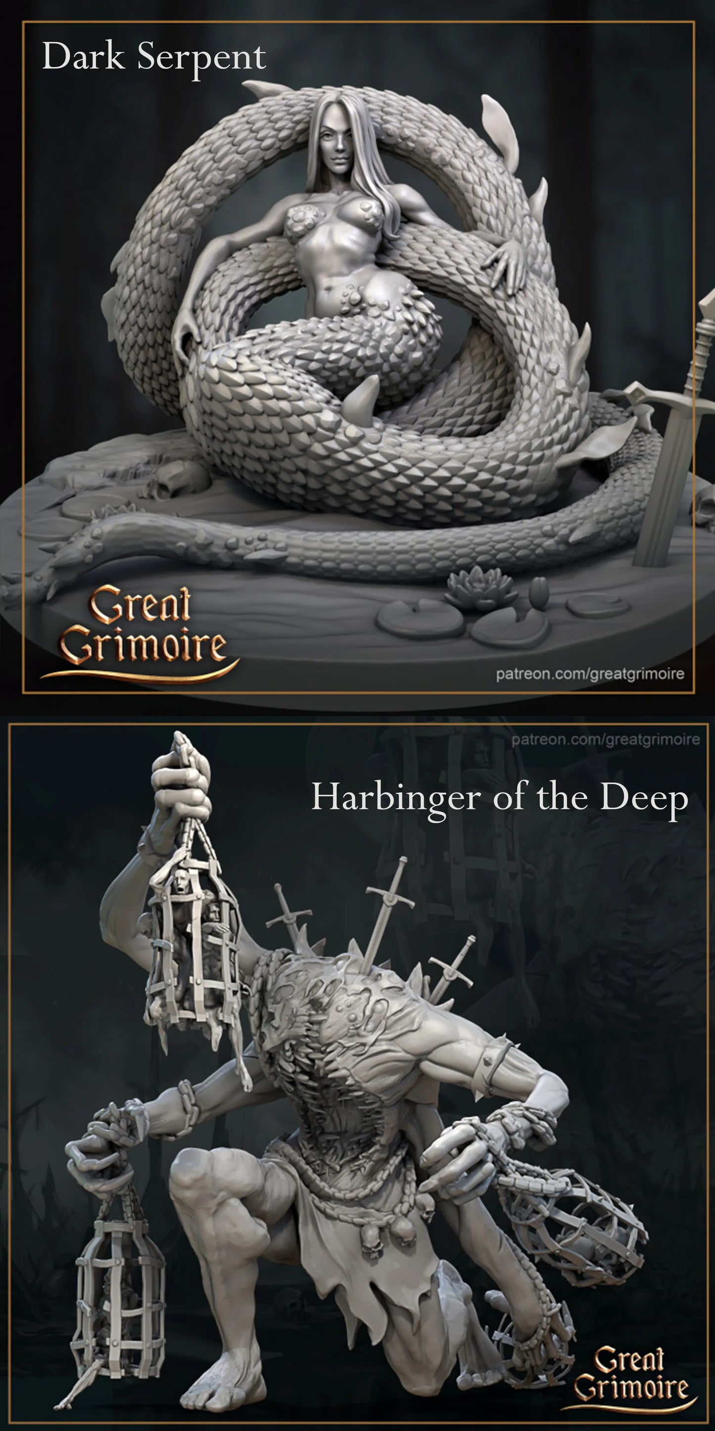 Cult of the Deep, Ocean, Water, Lovecraft | Tabletop Gaming Miniatures Collection | Great Grimoire