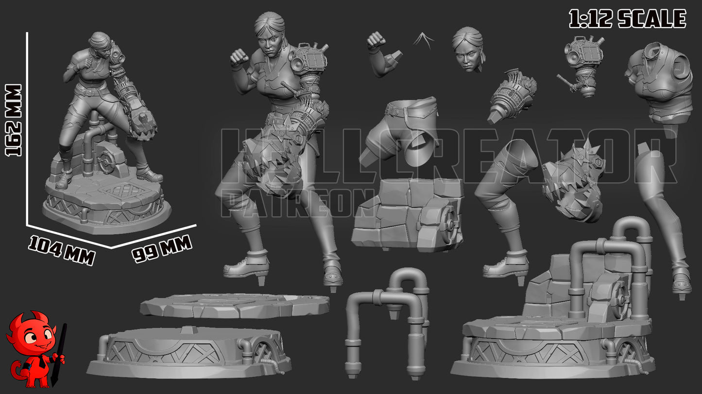 1:12 Hextech Brawler | Resin Garage Kit Figure Game Fan Art | h3LL creator
