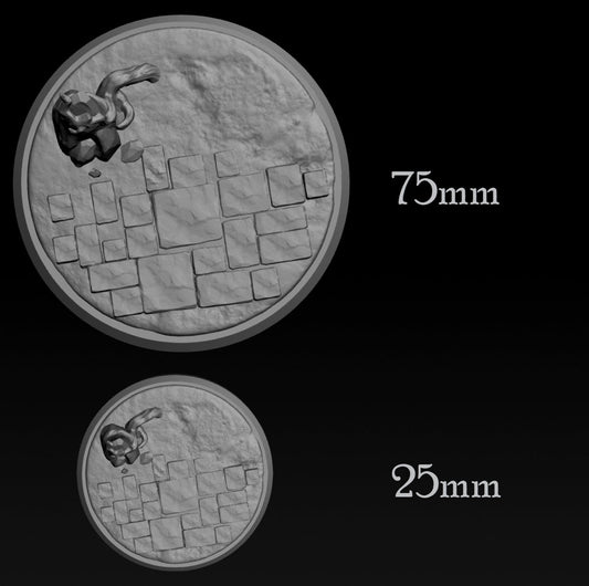 Wicked Hills Asylum Special Bases | TTRPG Miniature Sculpted Base | Great Grimoire