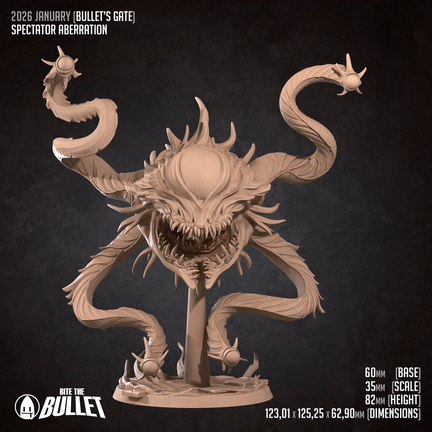 Spectator Aberration | D&D Pathfinder TTRPG Miniature | Bite the Bullet