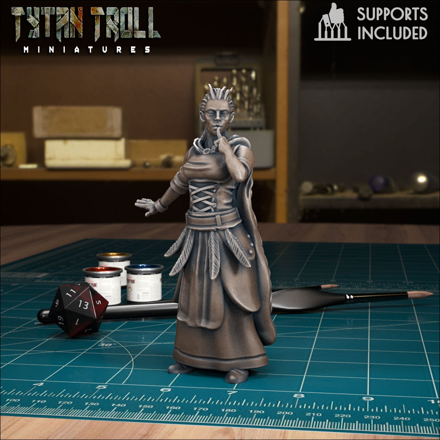 CoS Stefania Tomescu | D&D TTRPG Mini | TytanTroll Miniatures
