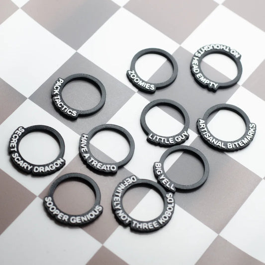 10 Kobold Novelty Status Rings, An Ode to Chaotic Little Guys | D&D TTRPG Game Accessory | Found Family Adventurecrafts