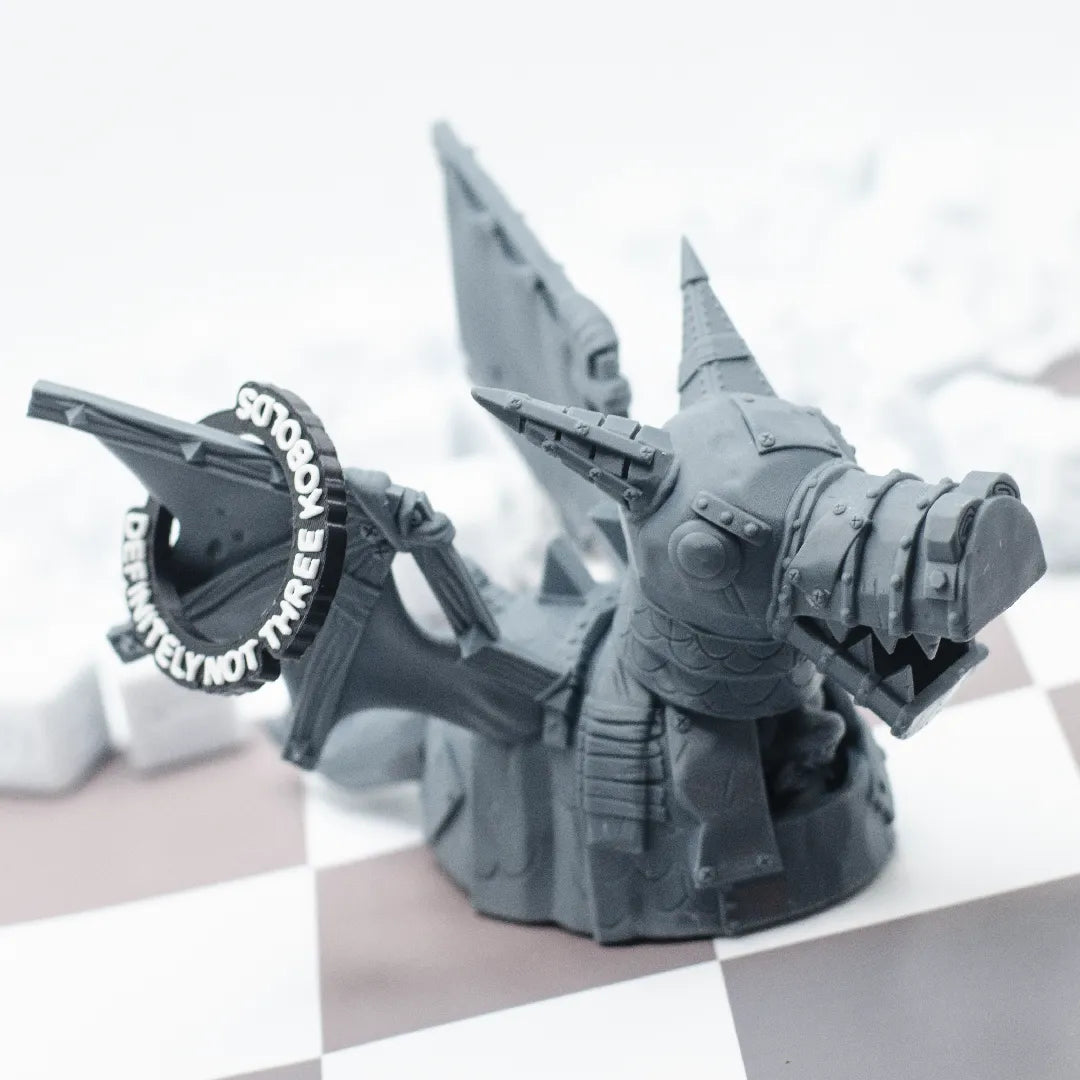 Ten colorful Kobold novelty status rings from Tattles Told 3D, perfect for D&D TTRPG game accessories and storytelling.