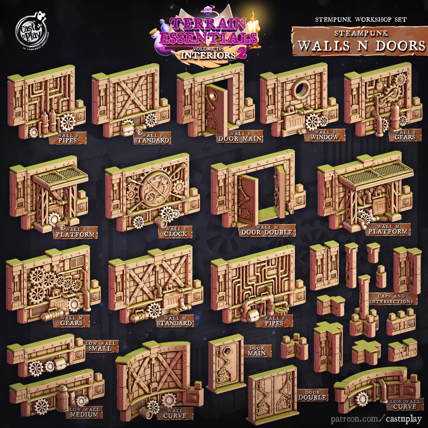 Steampunk Workshop Set | TTRPG Scatter Diorama Dollhouse Miniature | Terrain Essentials