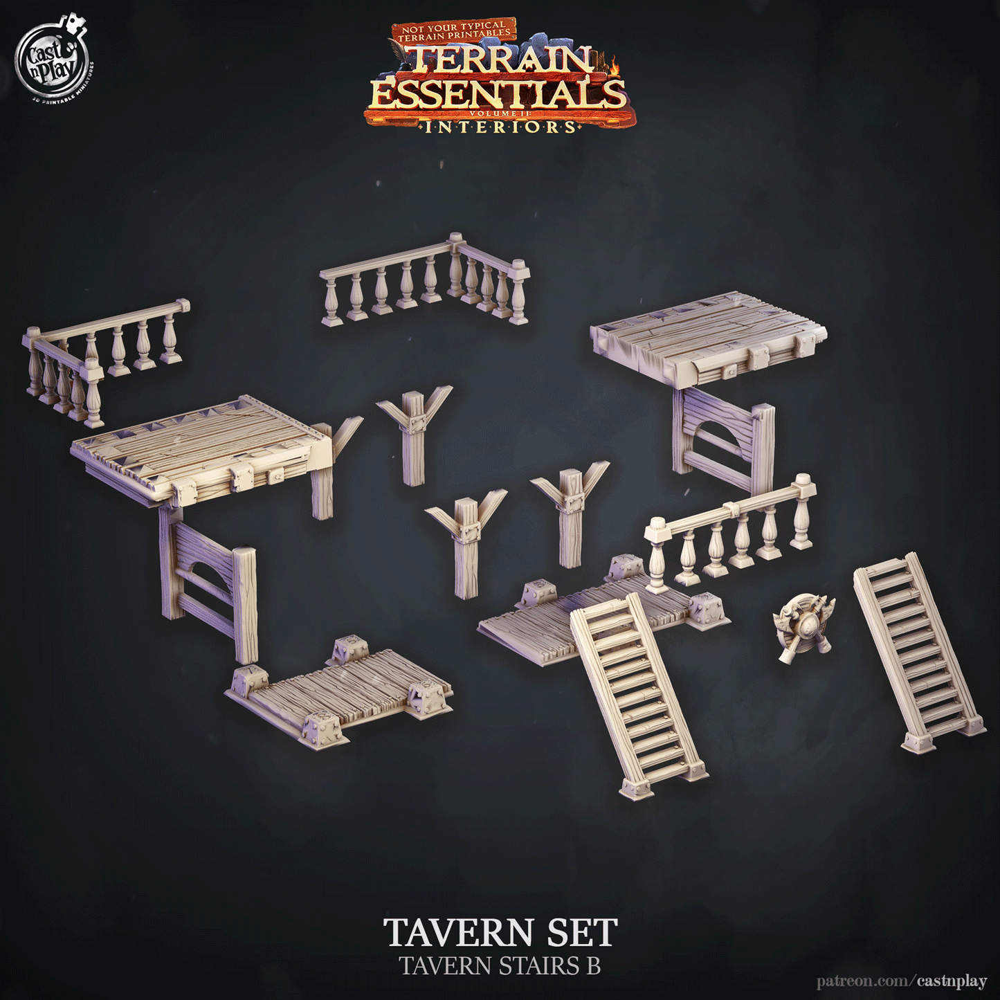 Tavern Set | TTRPG Scatter Diorama Dollhouse Miniature | Terrain Essentials