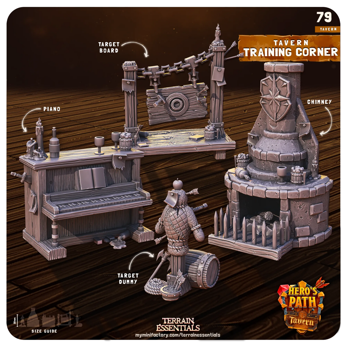 Tavern Set | TTRPG Scatter Diorama Dollhouse Miniature | Terrain Essentials