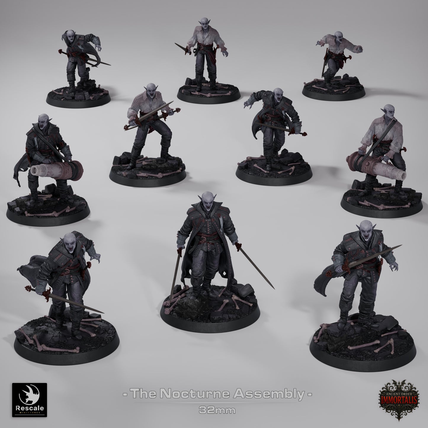 Nocturne Assembly, Ancient Order Immortalis | D&D TTRPG Miniature | Rescale Miniatures | 3D Print