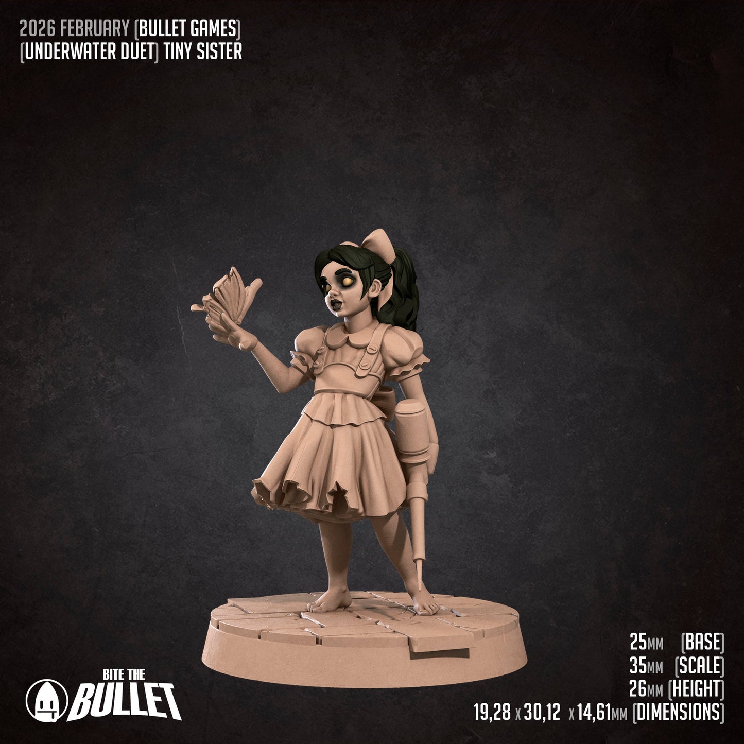 Tiny angel miniature from Underwater Duet D&D TTRPG set by Tattles Told 3D, featuring detailed angel wings and armor.