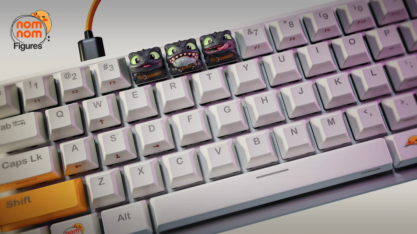 Keycaps - Gentle Dragon | 3D Printed Resin Anime Fan Art | Nomnom Figures