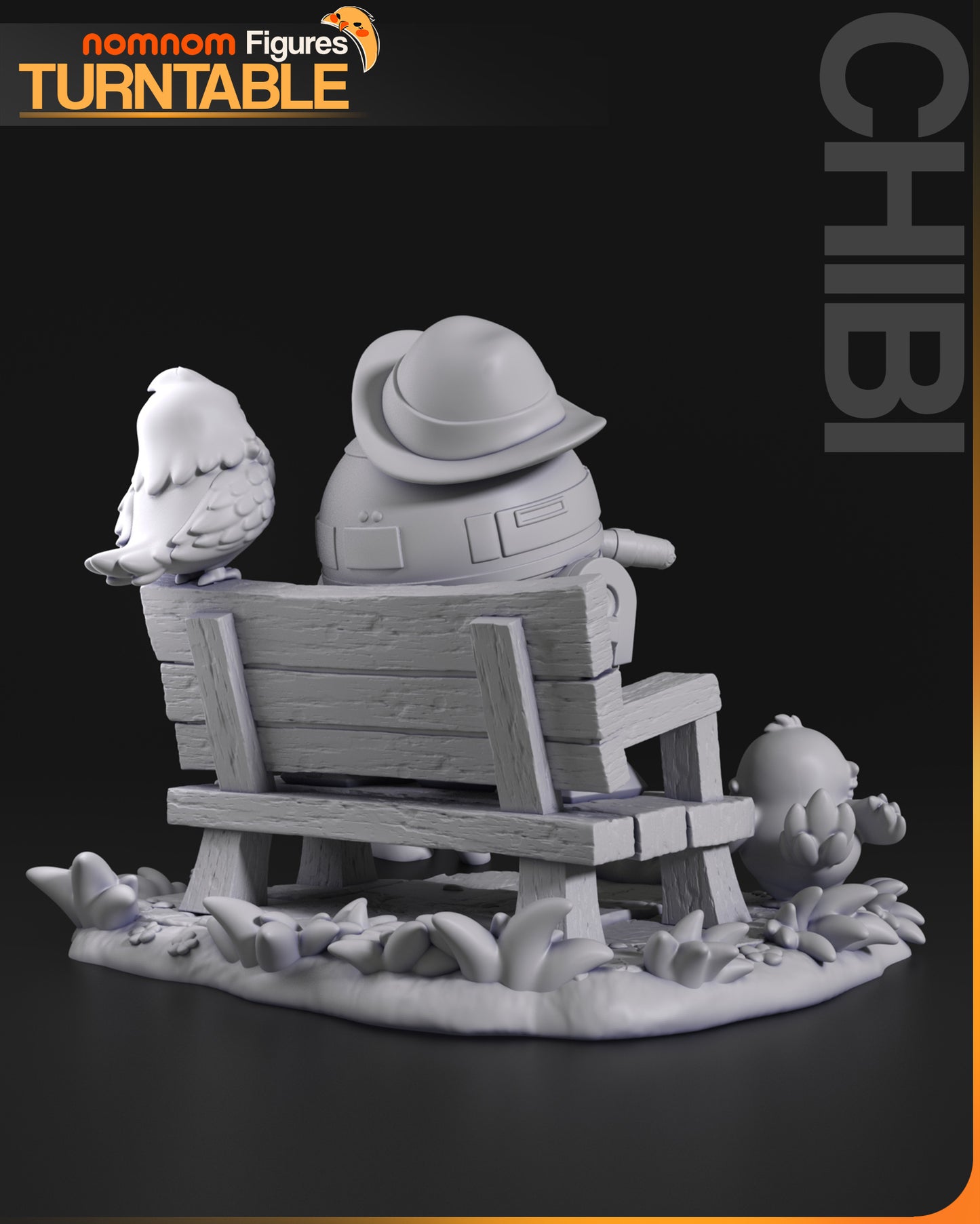 Chibi Retired Rebel | Resin Garage Kit Figure Movie Fan Art | Nomnom Figures