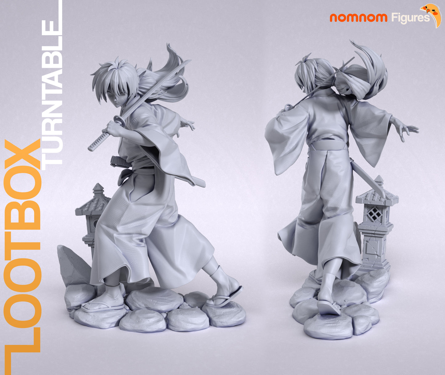 1:10 Wandering Swordsman | Resin Garage Kit Figure Fan Art | Nomnom Figures