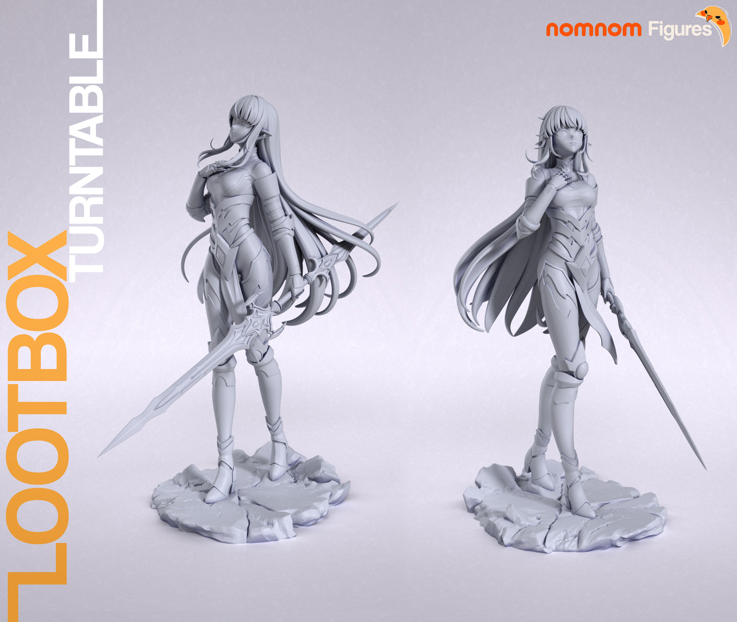 Elegant Shadow Warrior | Resin Garage Kit Figure Anime Fan Art | Nomnom Figures