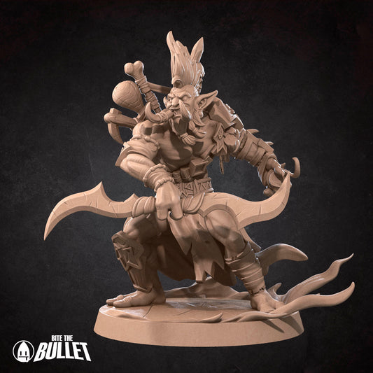 Realm of Bulletcraft, Troll Shadow Hunter | D&D Pathfinder TTRPG Miniature | Bite the Bullet