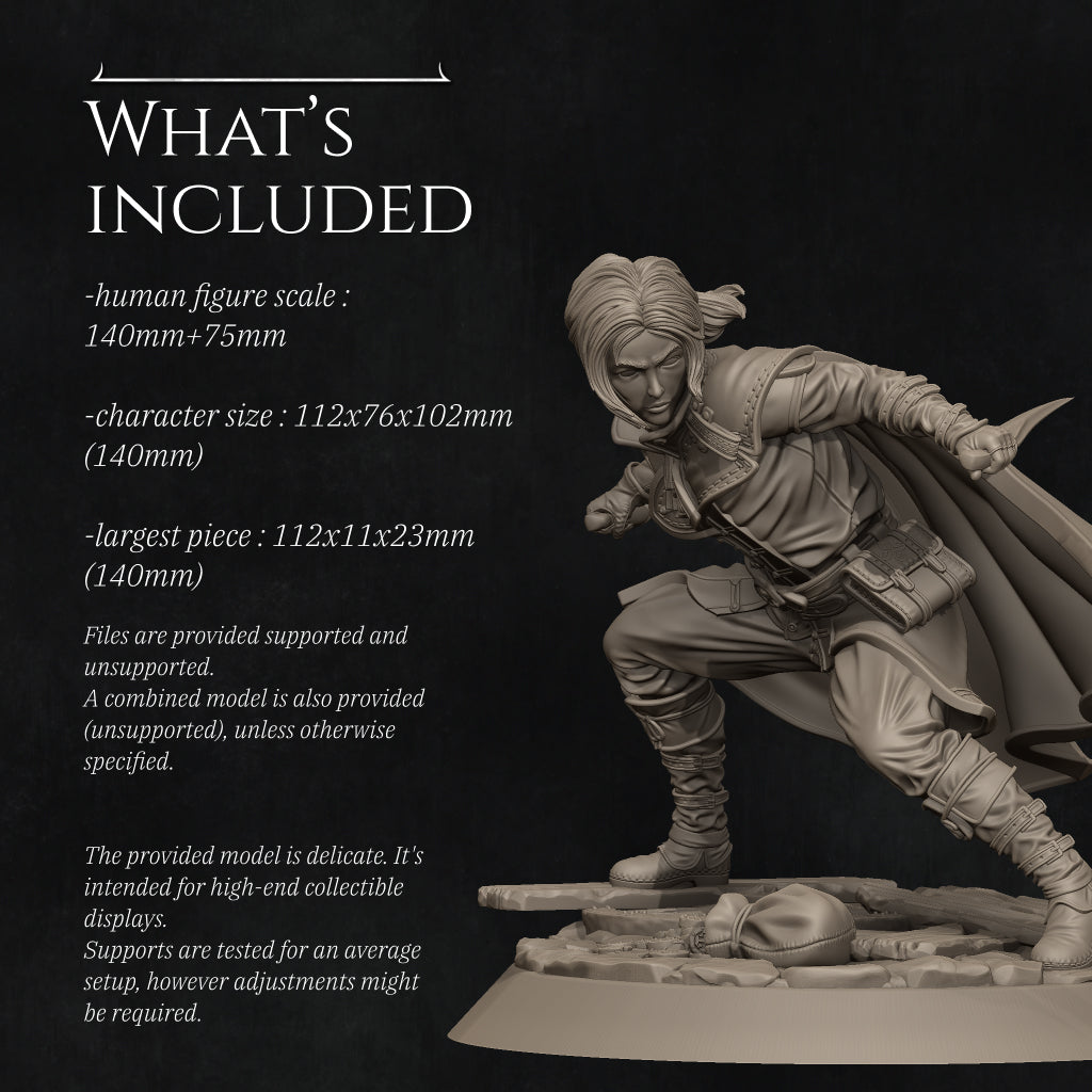 Halfling Rogue 2025 Update | Tabletop and Display Figure | D&D TTRPG Fantasy Model | Nerikson