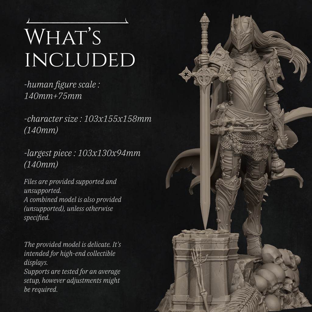 Laenith The Death Domain Cleric | Garage Resin Kit Statue | D&D TTRPG Fantasy | Nerikson