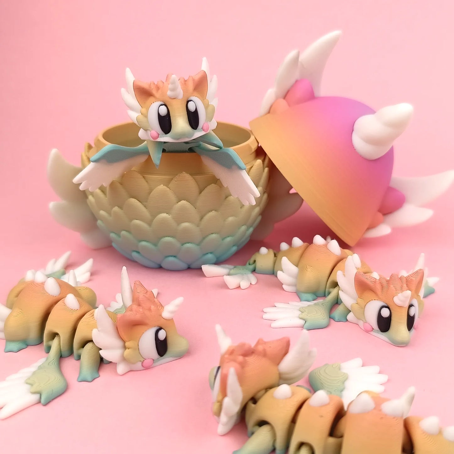 Flexi Celestial Mini Dragon & Egg | 3DGOB - Tattles Told 3D