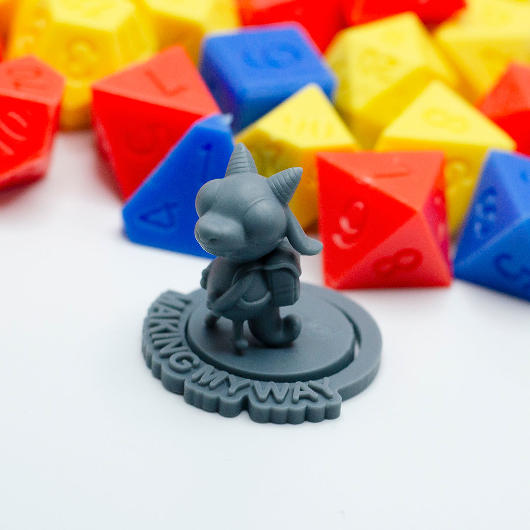14 Critical Role-inspired novelty status rings by Tattles Told 3D, D&D TTRPG game accessory, colorful fantasy-themed design