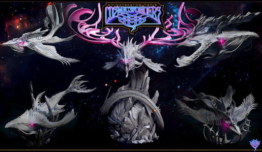 Celestial Dragon, Cosmic Wonders | TABLETOP SCALE | DnD TTRPG Mini | Mini Monster Mayhem