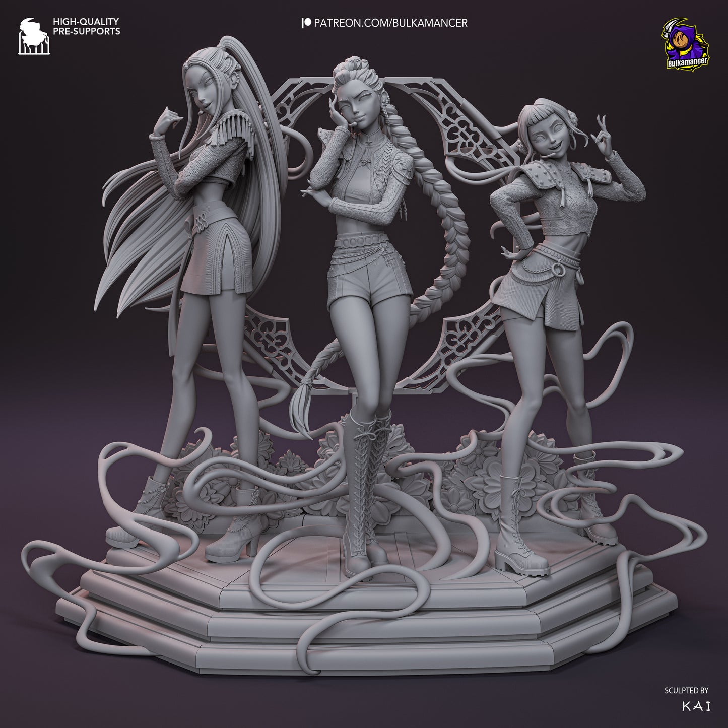 Golden Rapper | Resin Garage Kit Figure Game Fan Art | Bulkamancer Sculpts