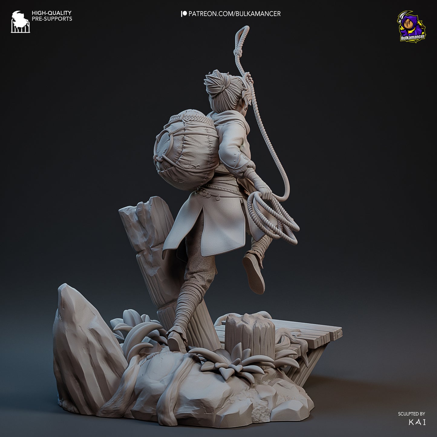 Dragon Wrangler | Resin Garage Kit Figure Game Fan Art | Bulkamancer Sculpts