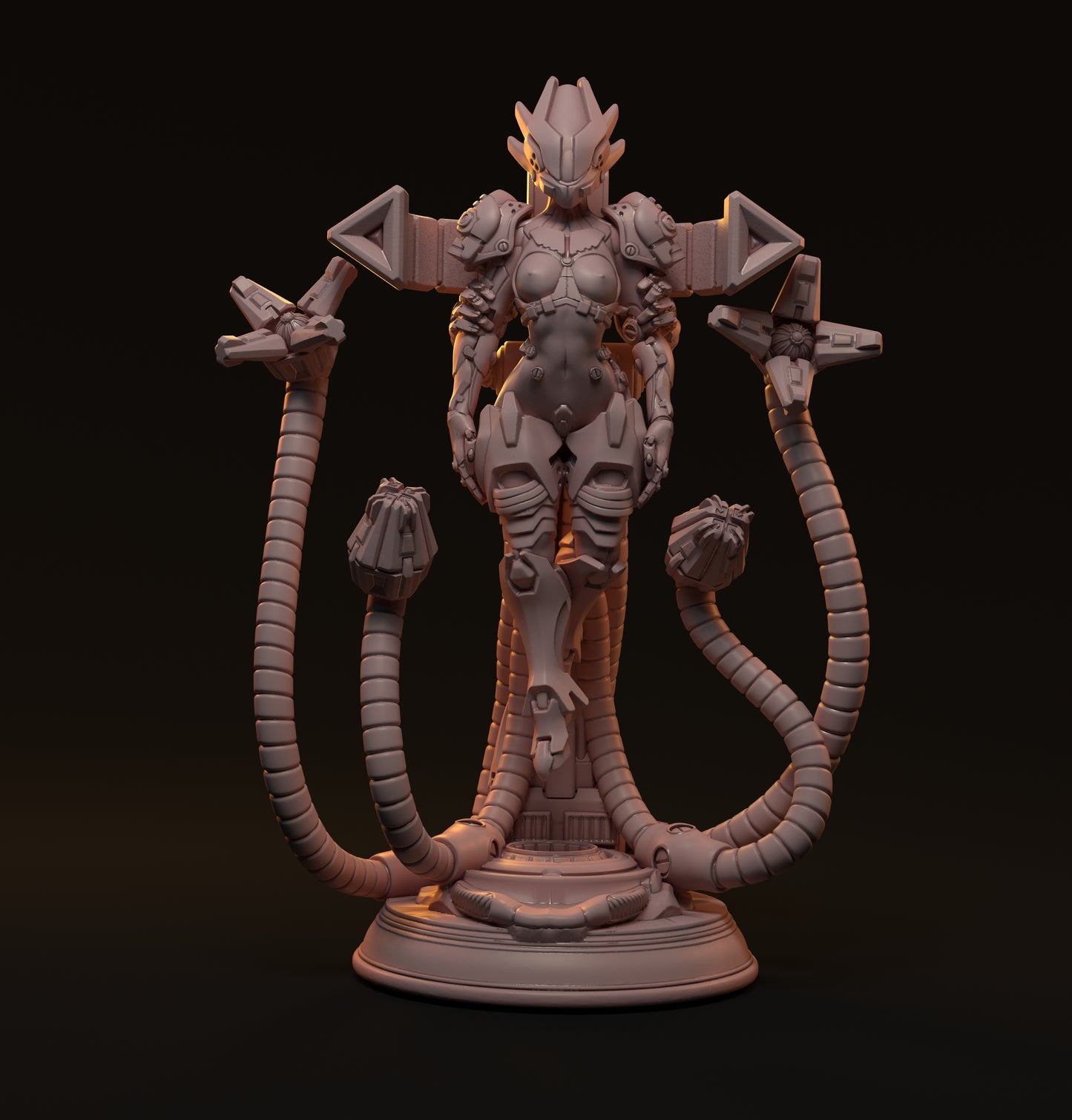 Frei, Cyborg Pin Up | D&D TTRPG Miniature | Hardwitch Games