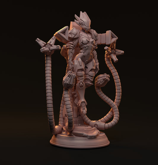 Frei, Cyborg Pin Up | D&D TTRPG Miniature | Hardwitch Games