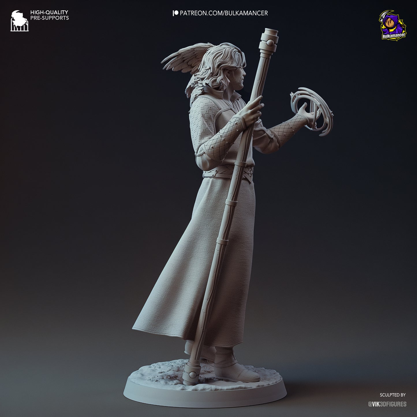 Goddess-Favored Wizard | Resin Garage Kit Figure Game Fan Art | Bulkamancer Sculpts
