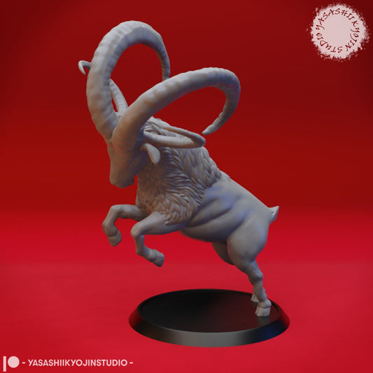 Giant Goats | TTRPG Monster Miniature | Yasashii Kyojin Studio