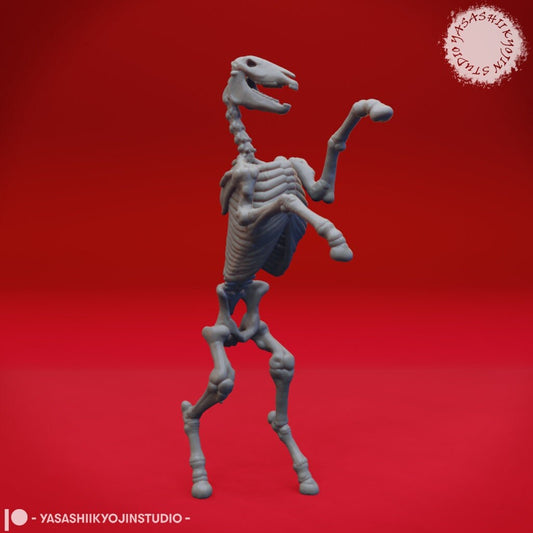 Skeleton Horse | TABLETOP SCALE | D&D TTRPG Monster Miniature | Yasashii Kyojin Studio