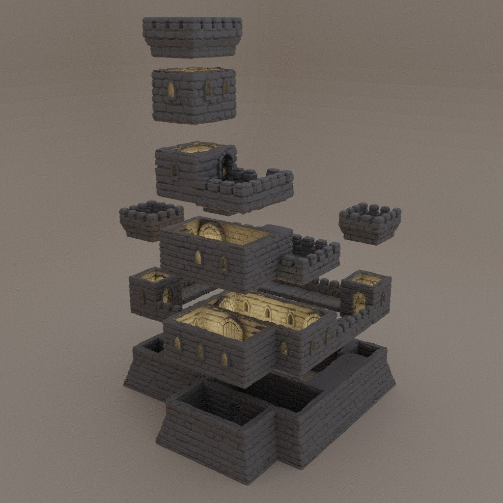 Small Fort | D&D TTRPG Playable 3D Printed Building Terrain Scenery | MiniatureLand